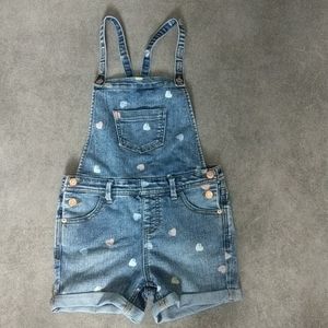 Cuffed Jean Overall Shorts
